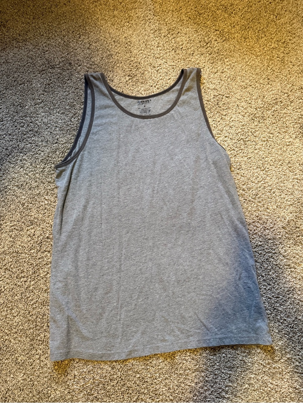 Arizona Jean Company Gray Tank Top with Dark Trim